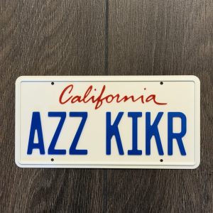 AZZ KIKR License Plate from the 1997 movie Con Air