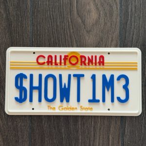 SHOWTIME license plate from mortal Kombat 2